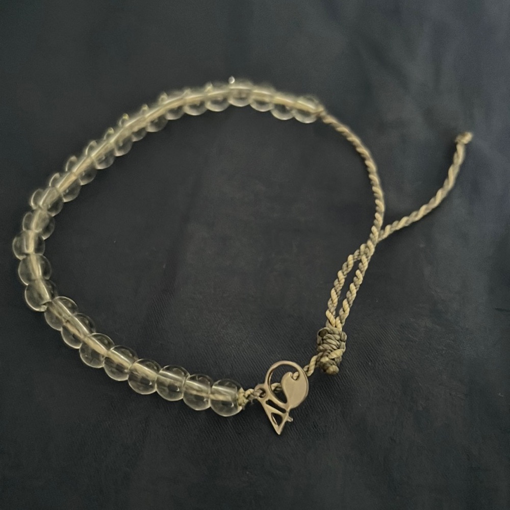 4Ocean light and dark gray intertwined string.